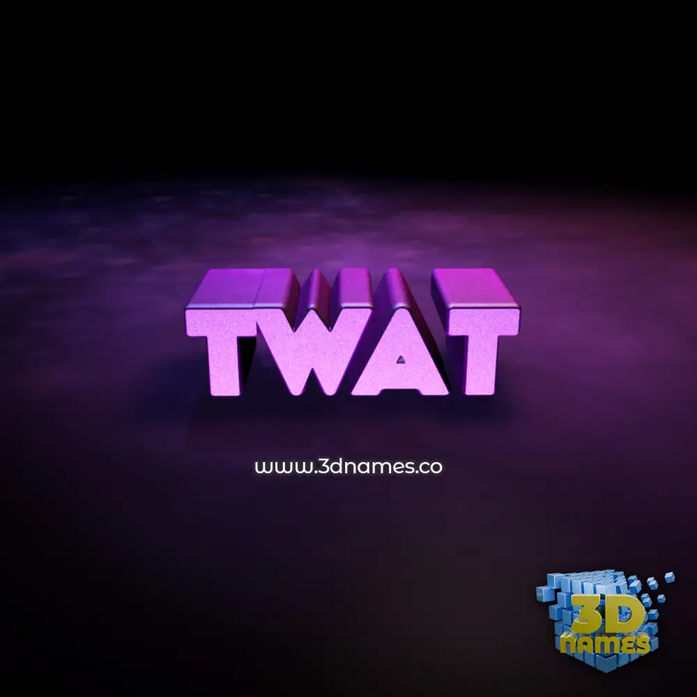 twat in Big Purple style - 3D name wallpaper