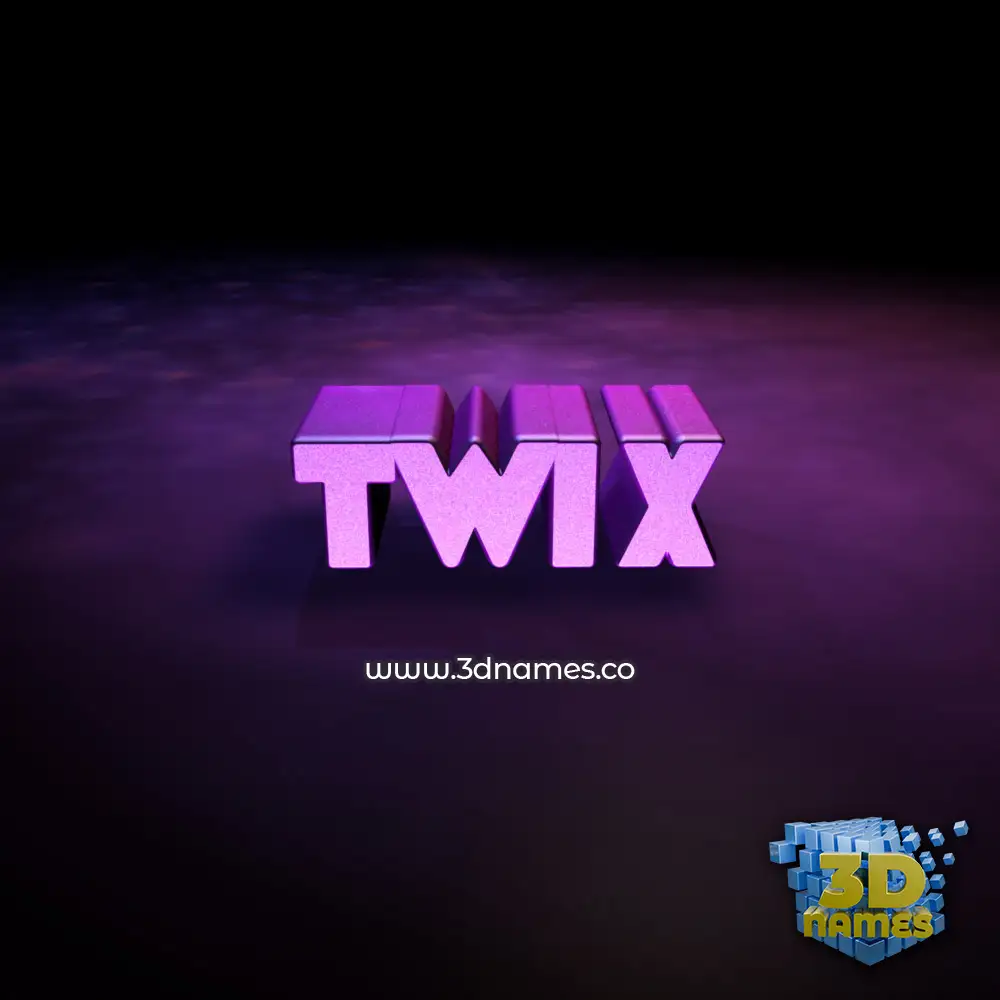 twix in Big Purple style - 3D name wallpaper
