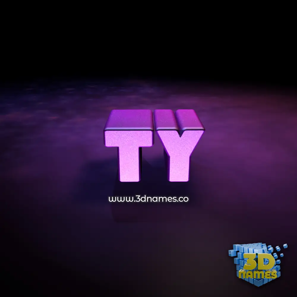 ty in Big Purple style - 3D name wallpaper