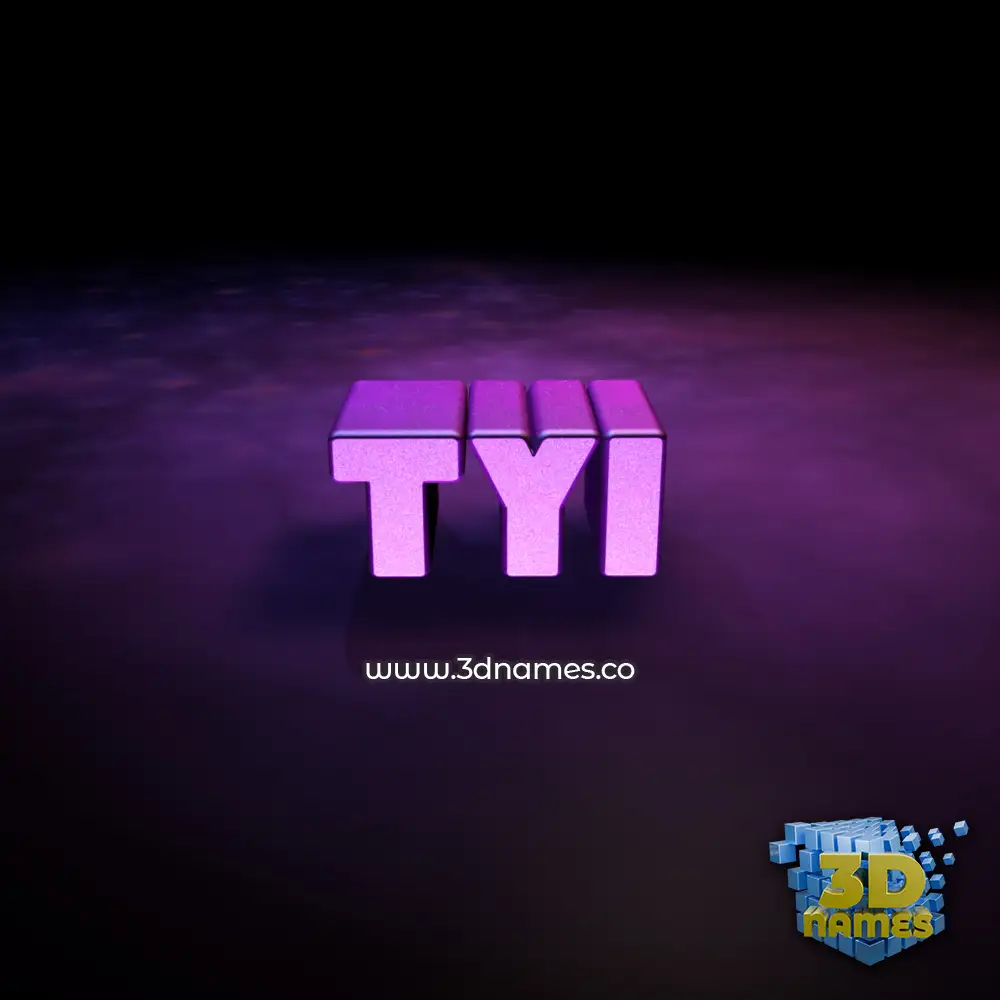 tyi in Big Purple style - 3D name wallpaper