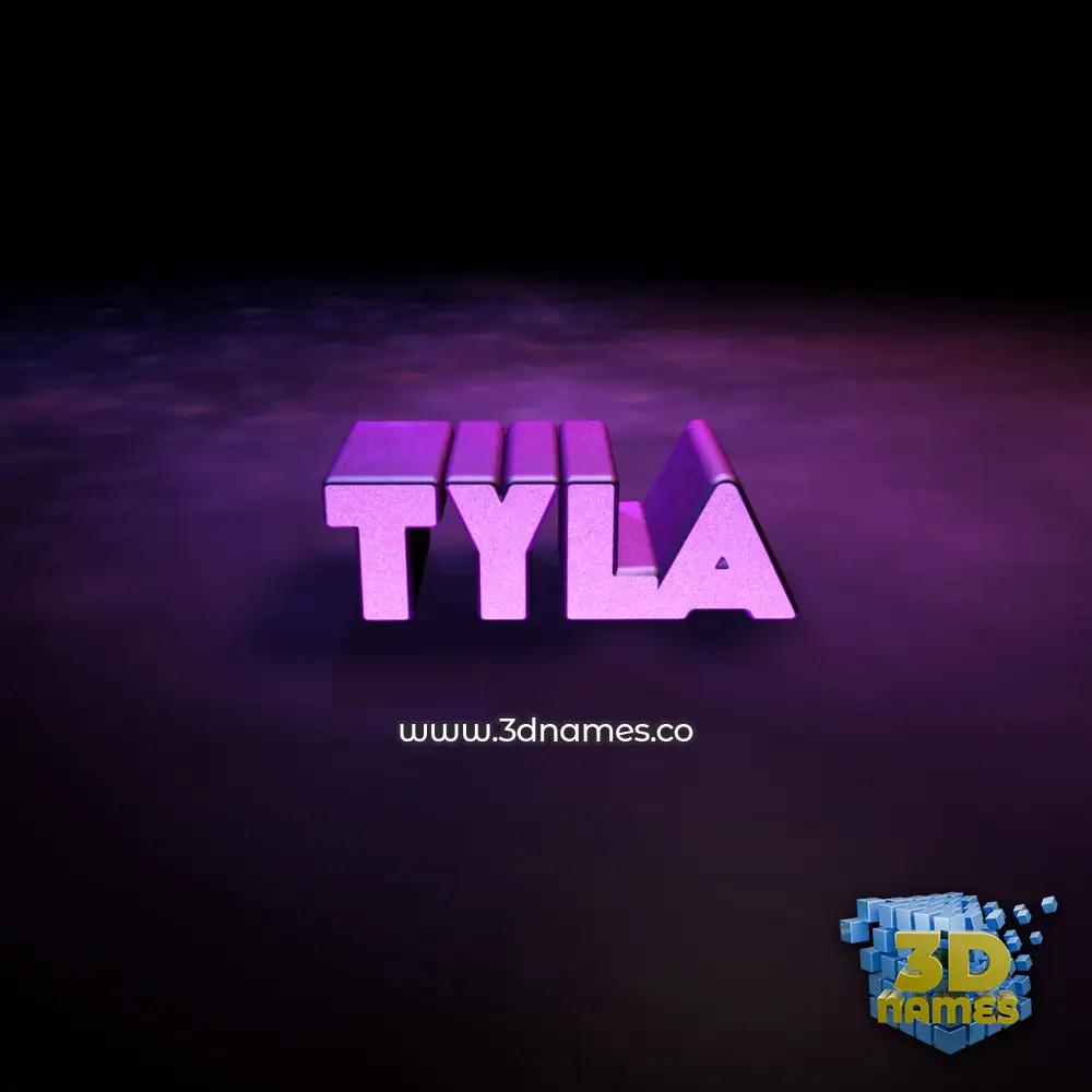 tyla in Big Purple style - 3D name wallpaper