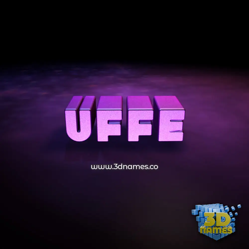 uffe in Big Purple style - 3D name wallpaper