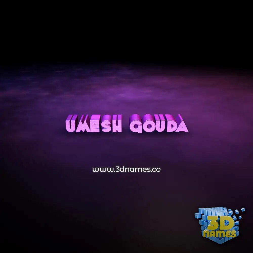 umesh gouda in Big Purple style - 3D name wallpaper