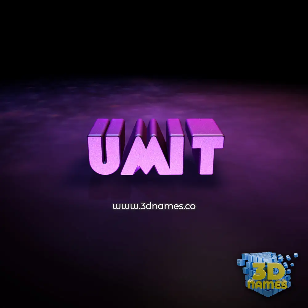 umit in Big Purple style - 3D name wallpaper