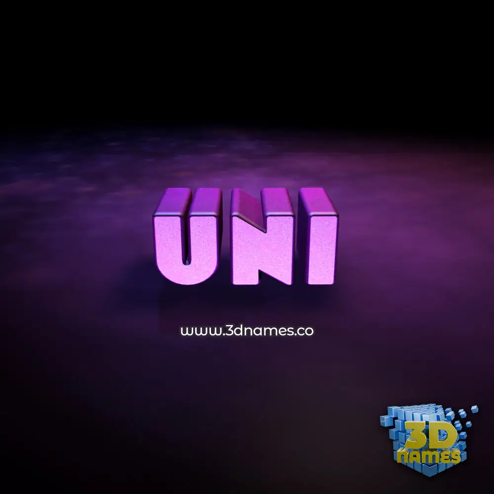 uni in Big Purple style - 3D name wallpaper