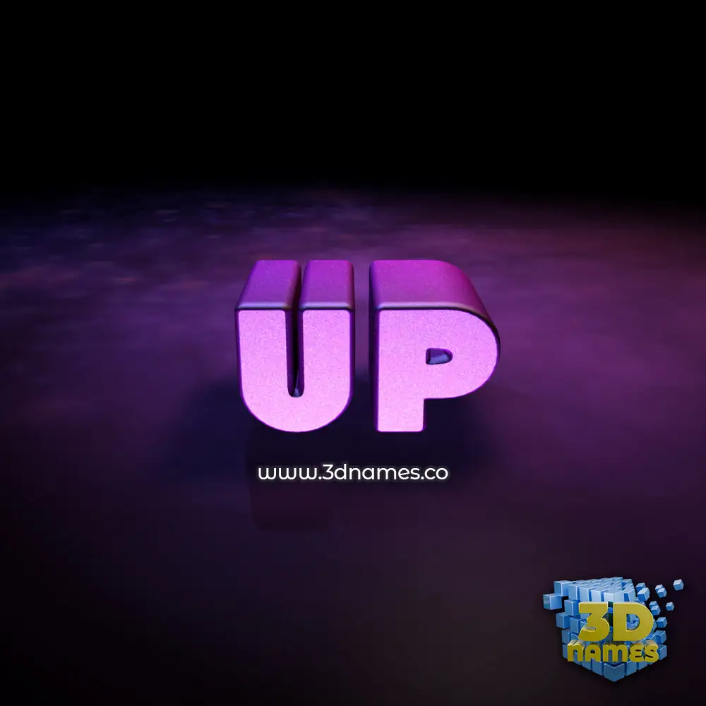 up in Big Purple style - 3D name wallpaper
