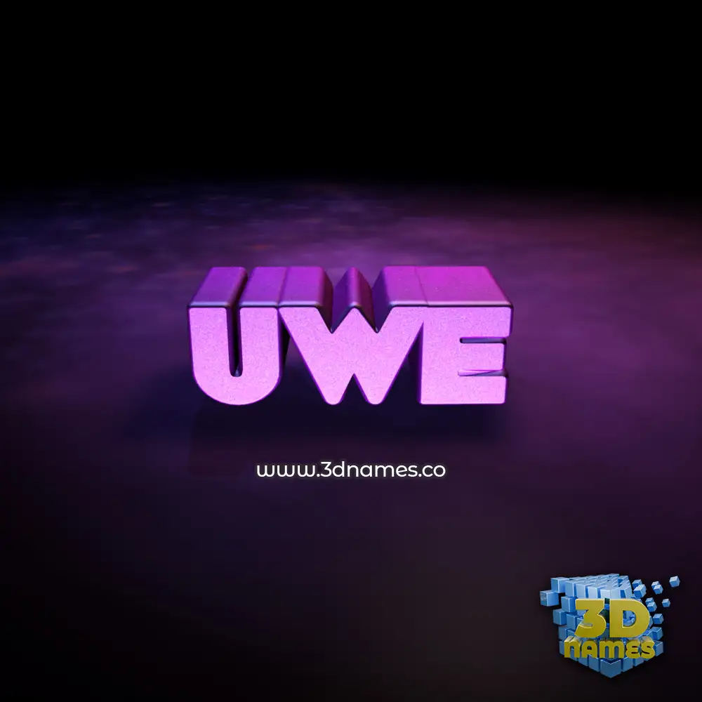 uwe in Big Purple style - 3D name wallpaper