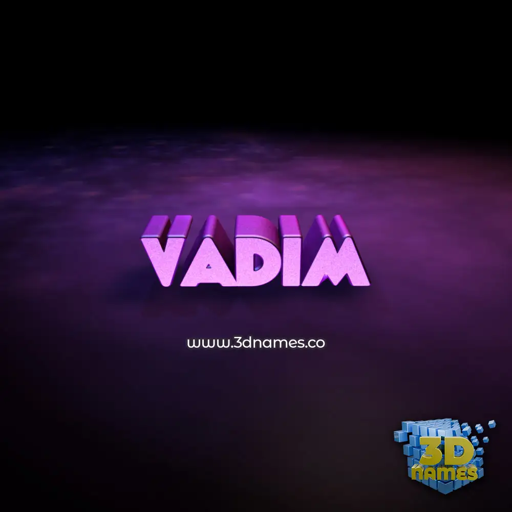 vadim in Big Purple style - 3D name wallpaper