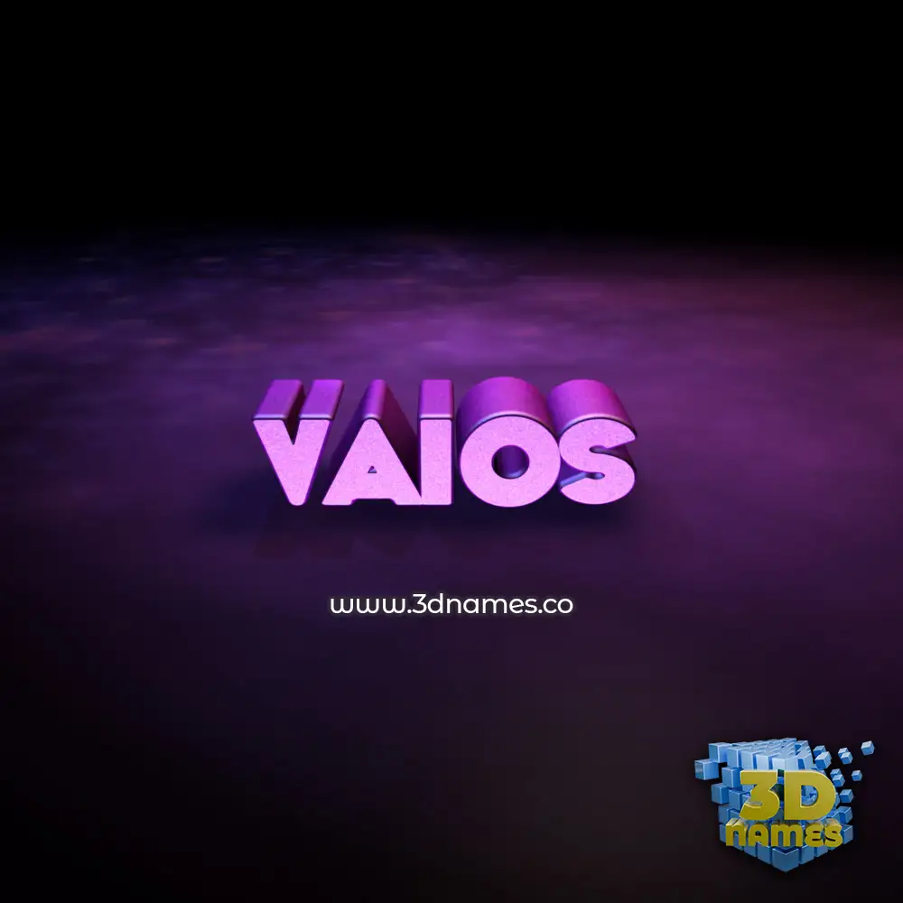vaios in Big Purple style - 3D name wallpaper