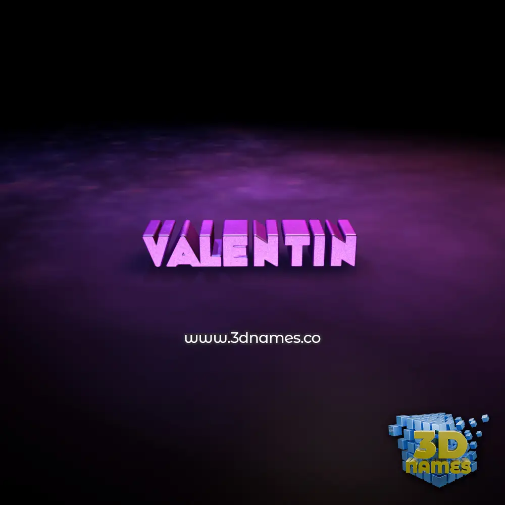 valentin in Big Purple style - 3D name wallpaper
