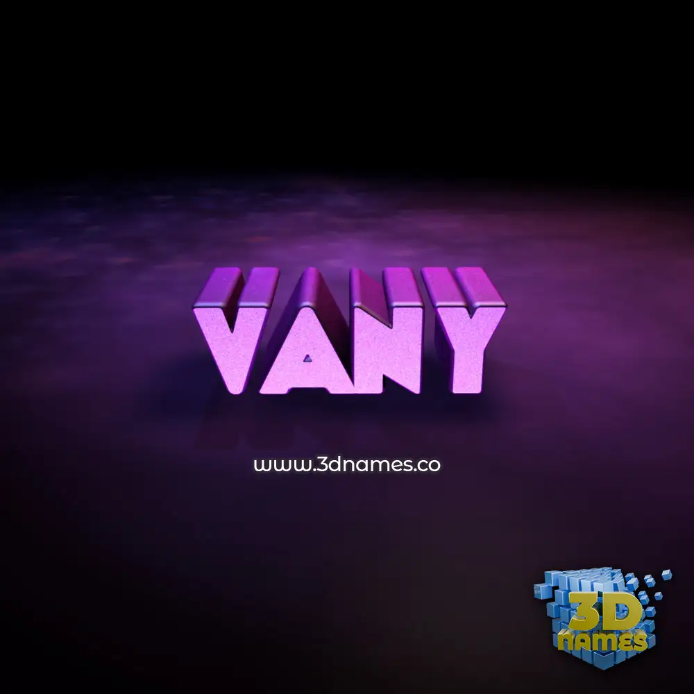 vany in Big Purple style - 3D name wallpaper