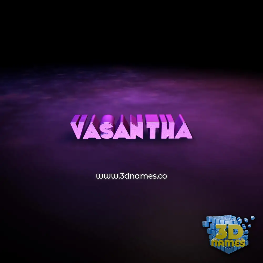 vasantha in Big Purple style - 3D name wallpaper