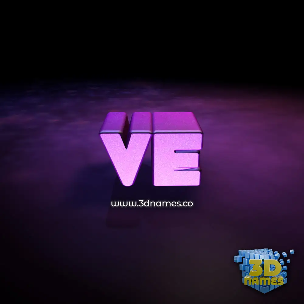 ve in Big Purple style - 3D name wallpaper