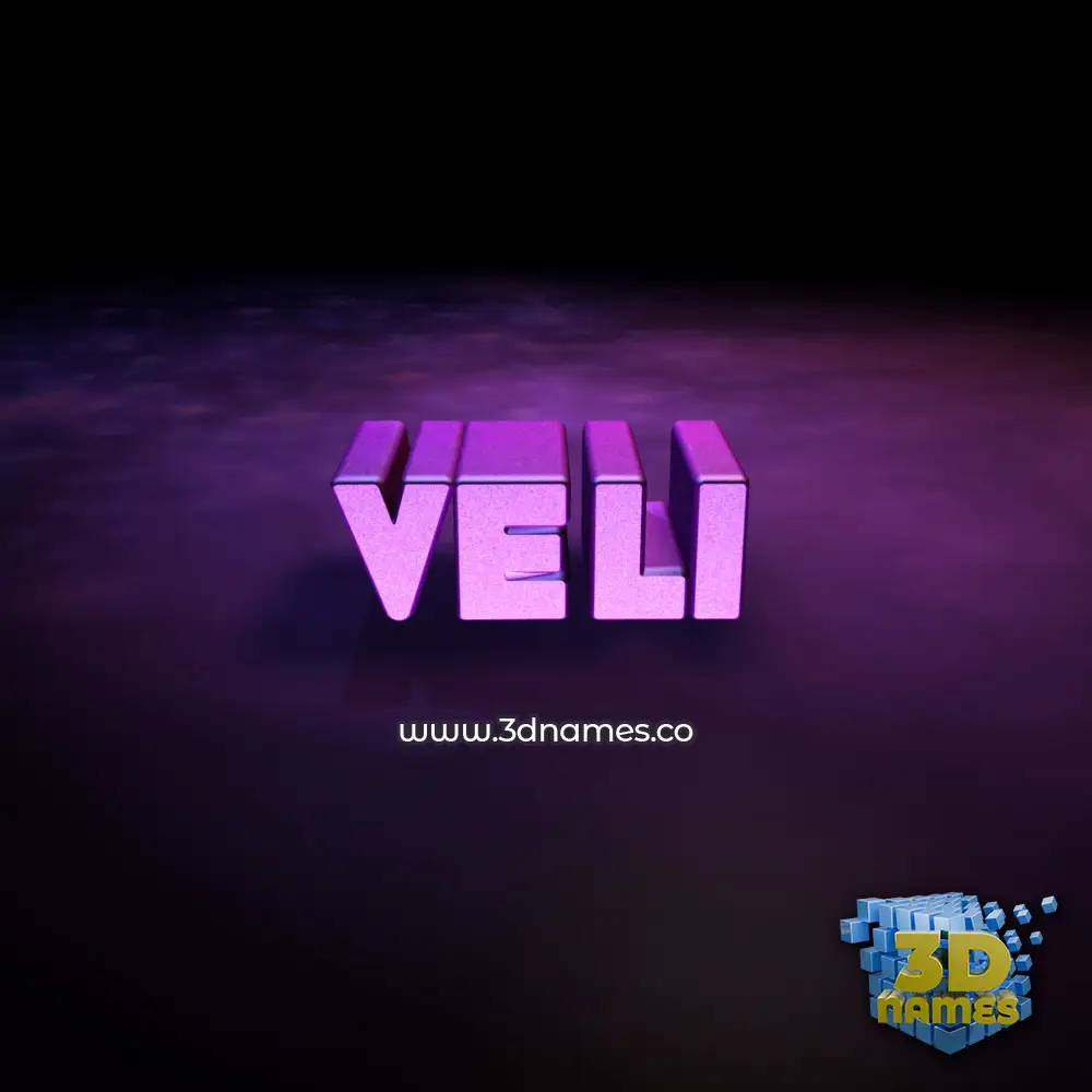 veli in Big Purple style - 3D name wallpaper