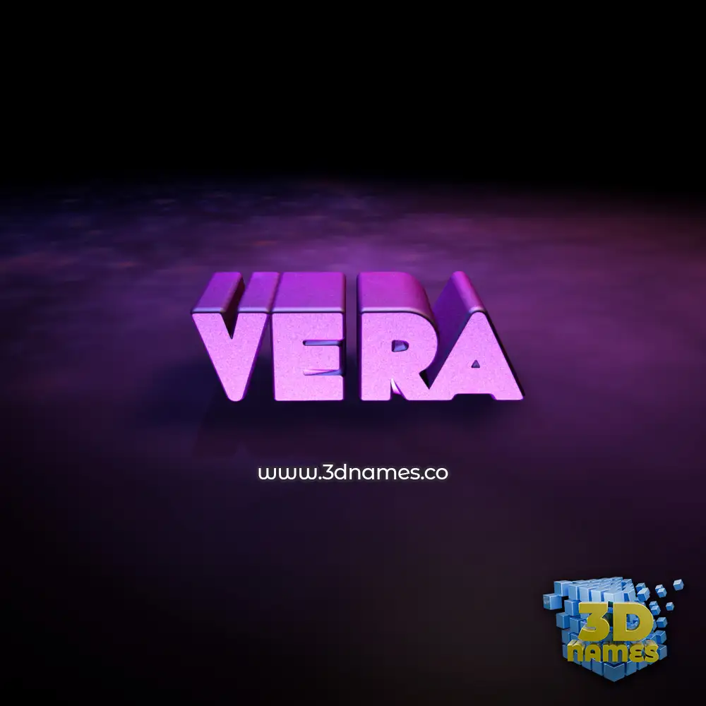 vera in Big Purple style - 3D name wallpaper