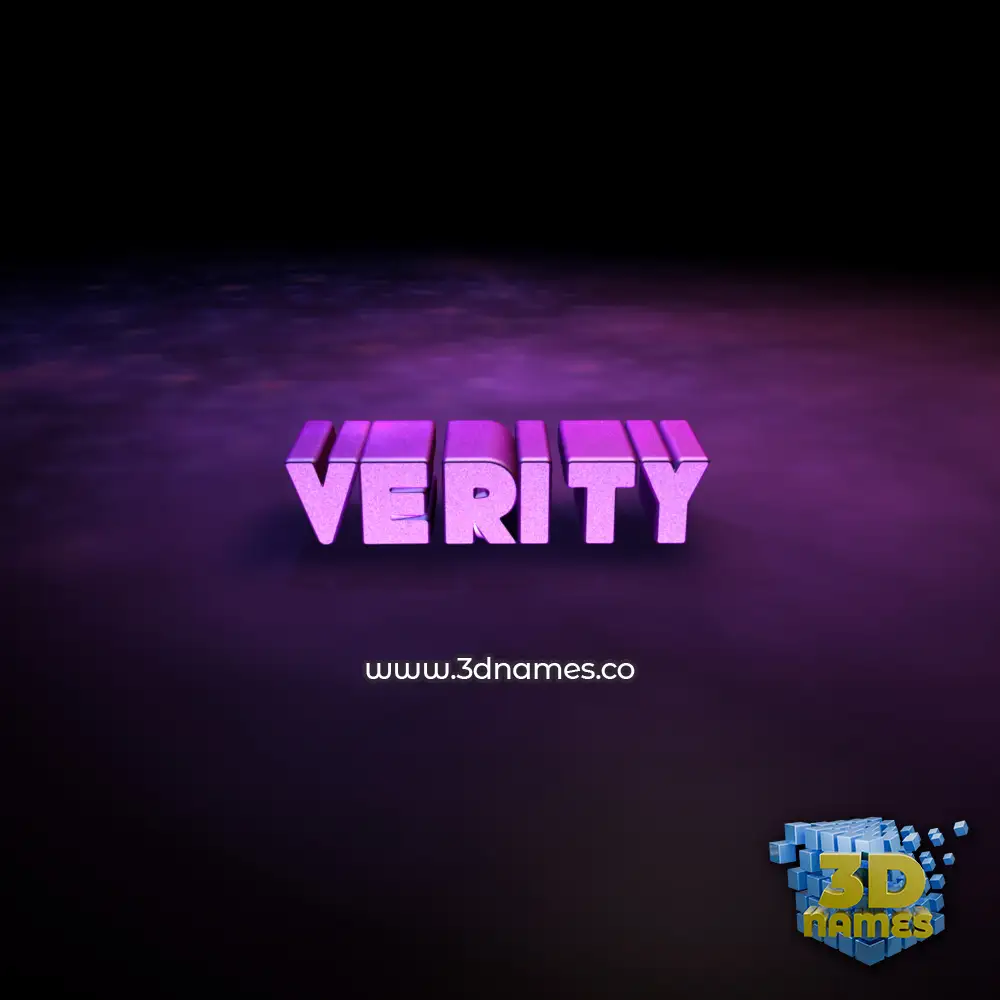 verity in Big Purple style - 3D name wallpaper