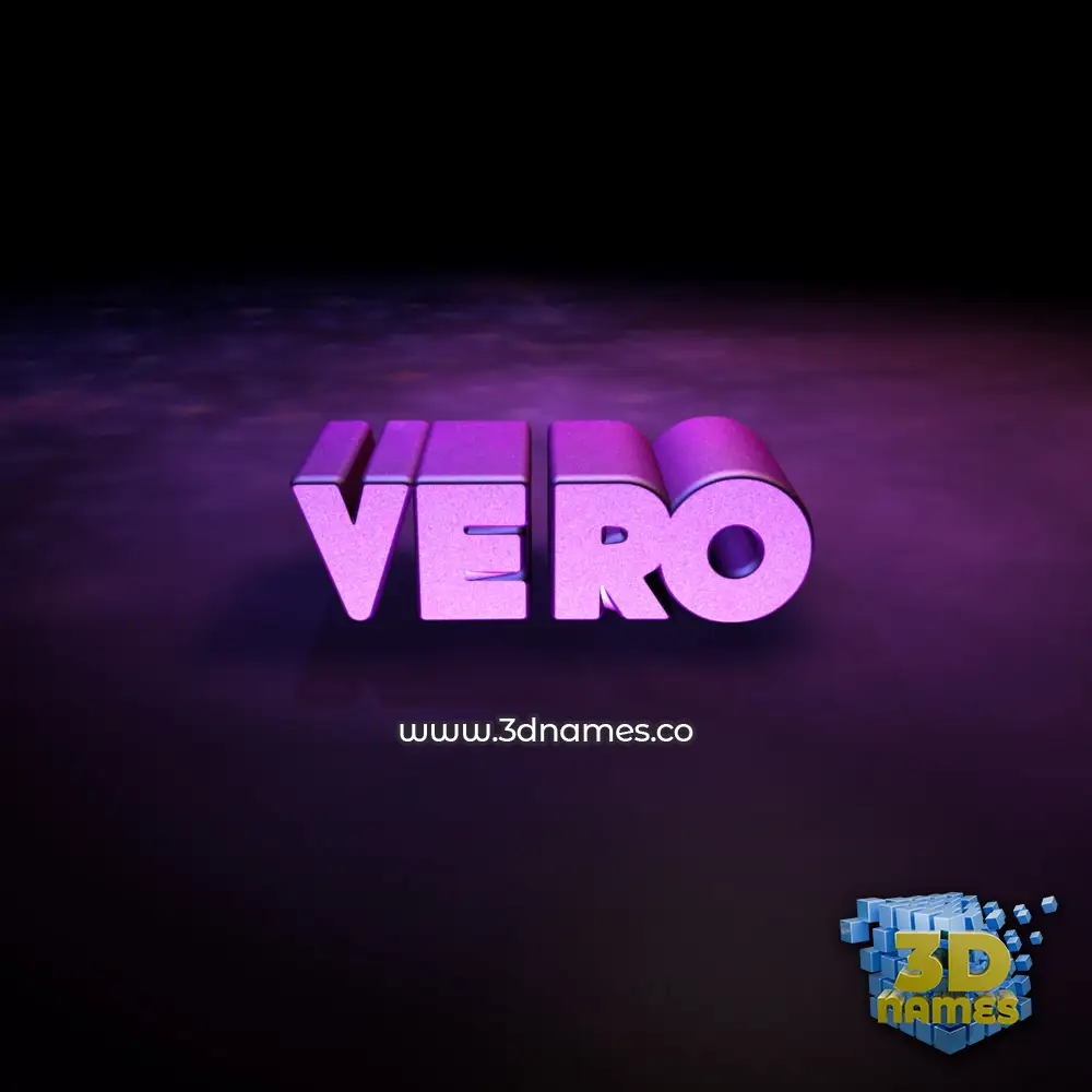 vero in Big Purple style - 3D name wallpaper