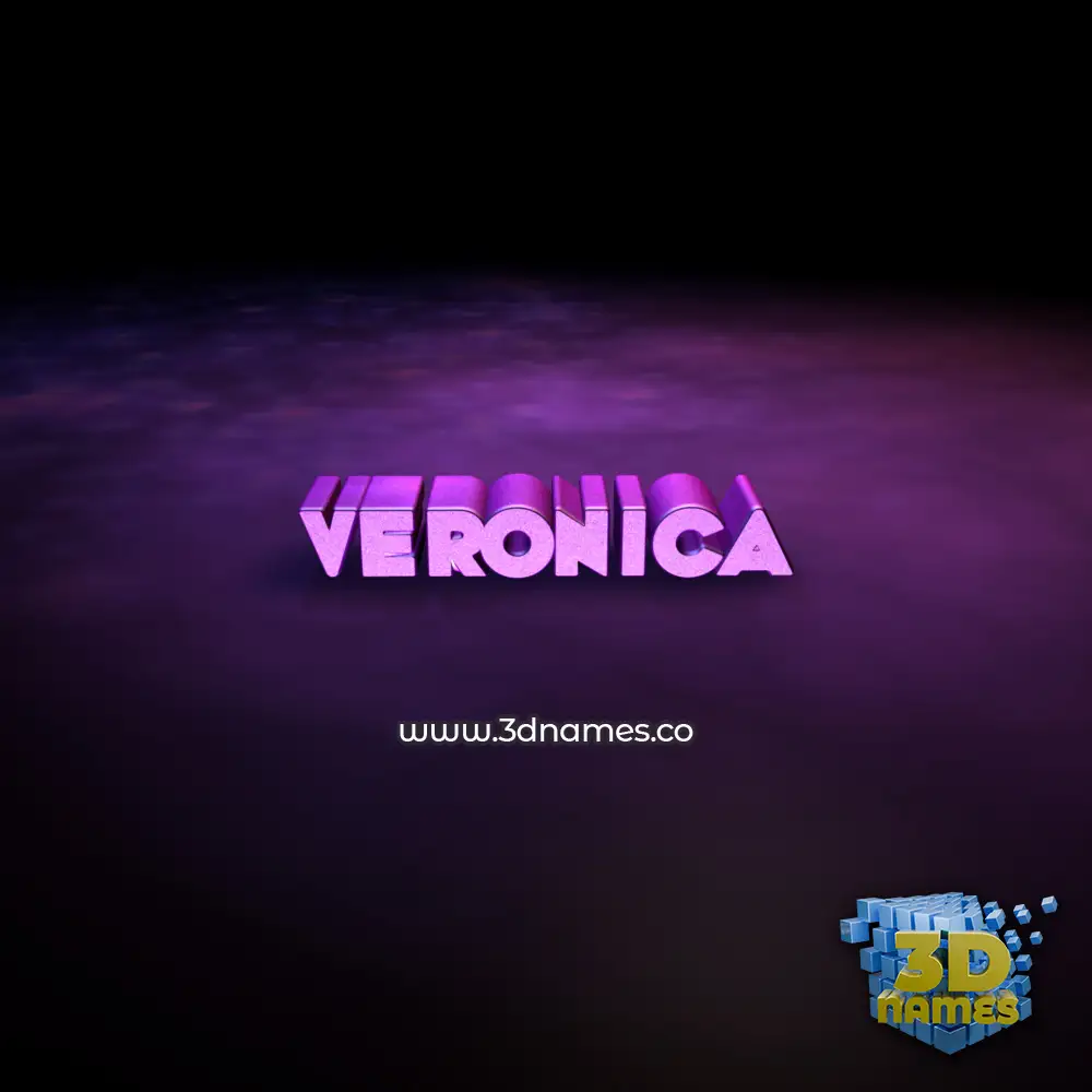 veronica in Big Purple style - 3D name wallpaper