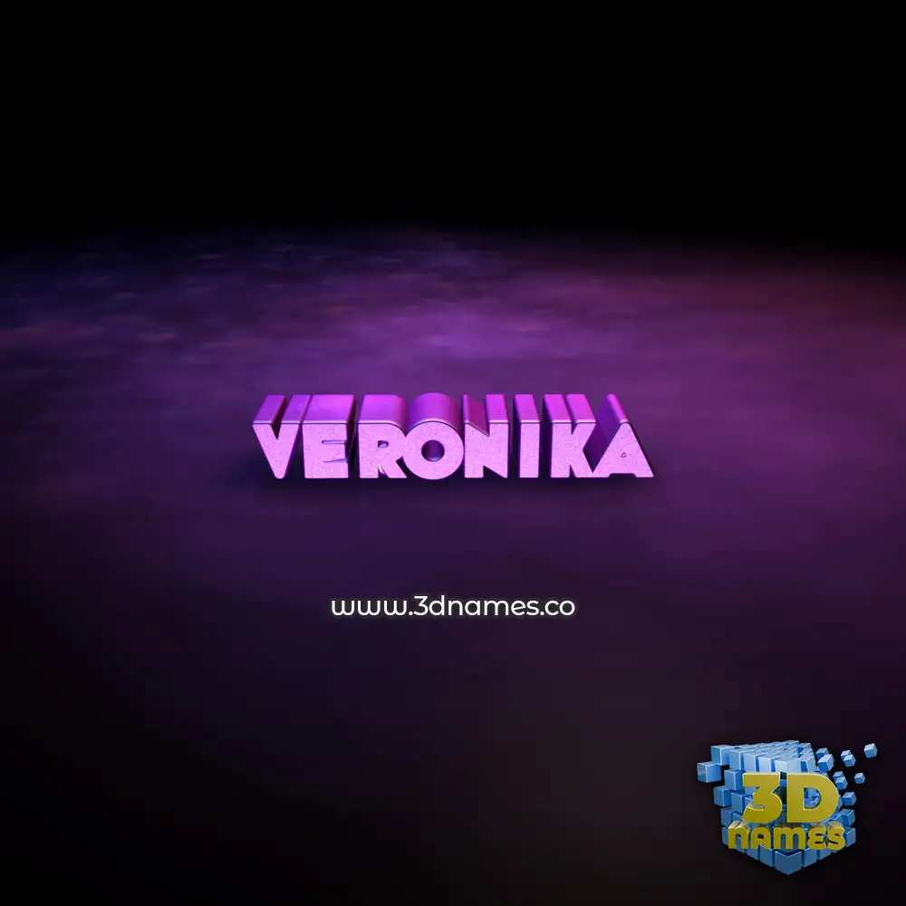 veronika in Big Purple style - 3D name wallpaper