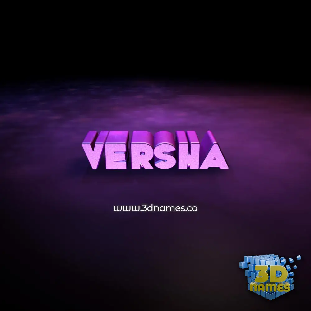 versha in Big Purple style - 3D name wallpaper