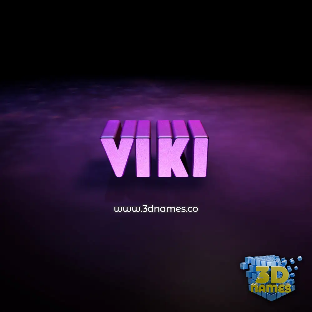 viki in Big Purple style - 3D name wallpaper