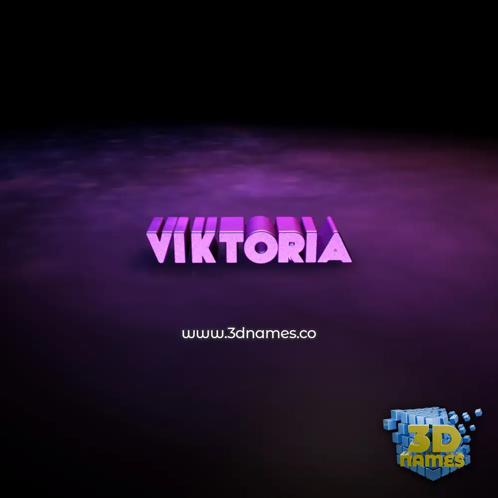 viktoria in Big Purple style - 3D name wallpaper