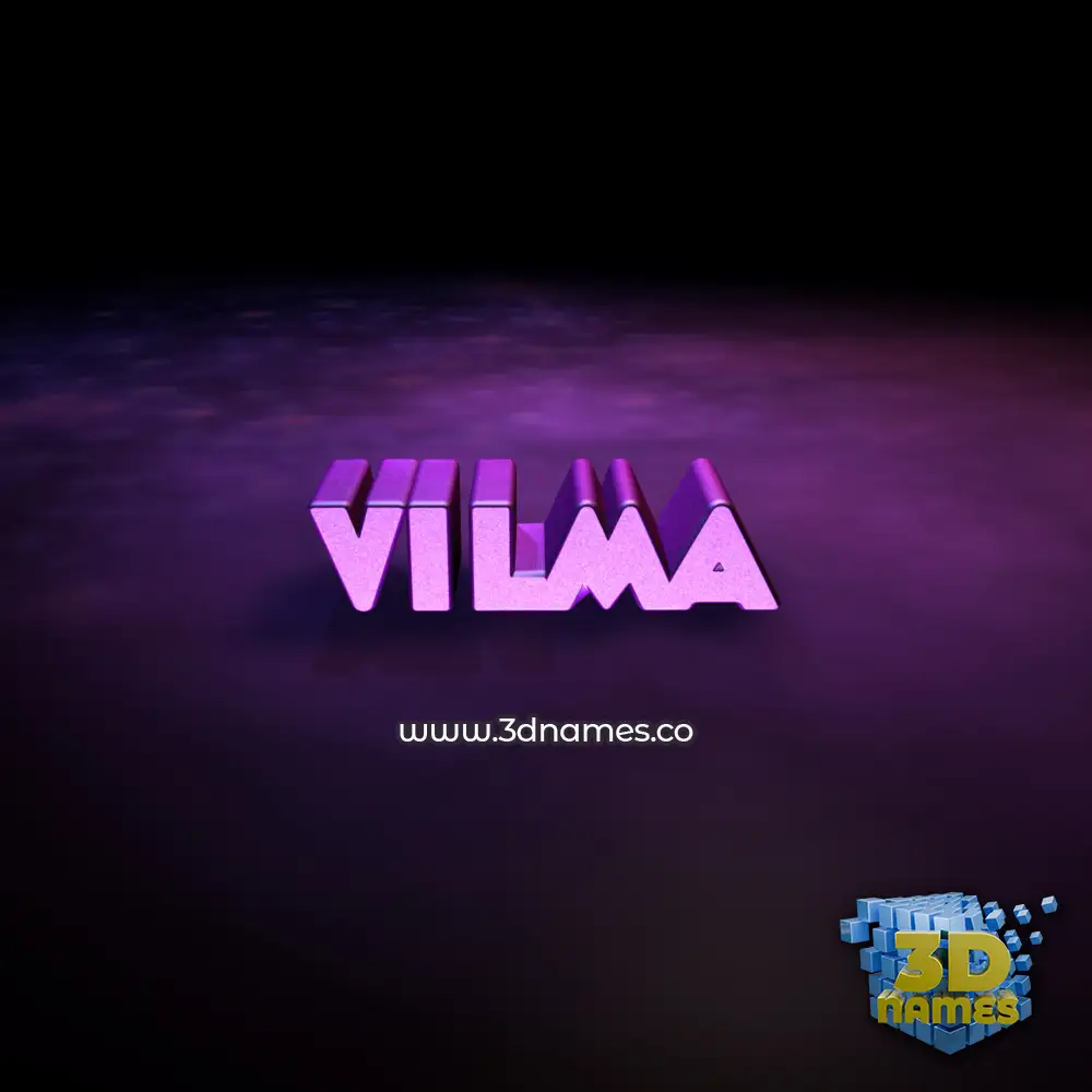 vilma in Big Purple style - 3D name wallpaper