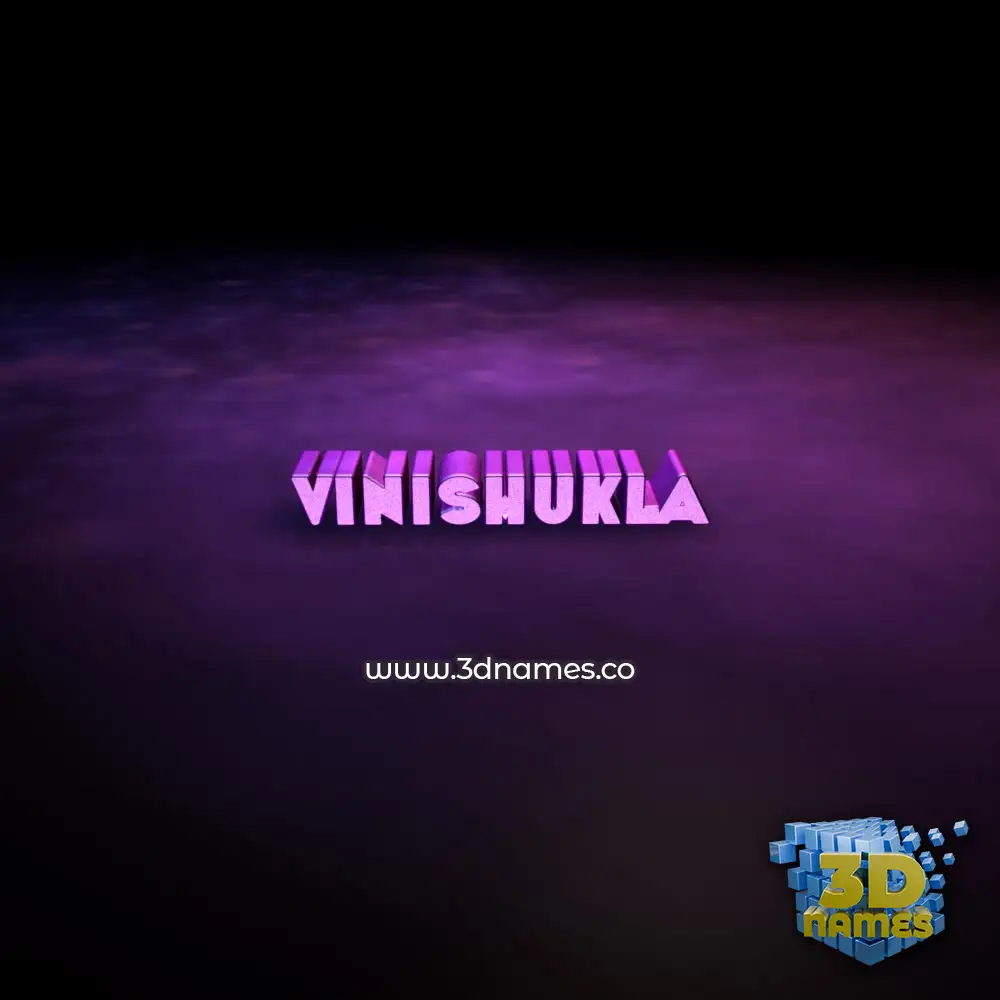 vinishukla in Big Purple style - 3D name wallpaper