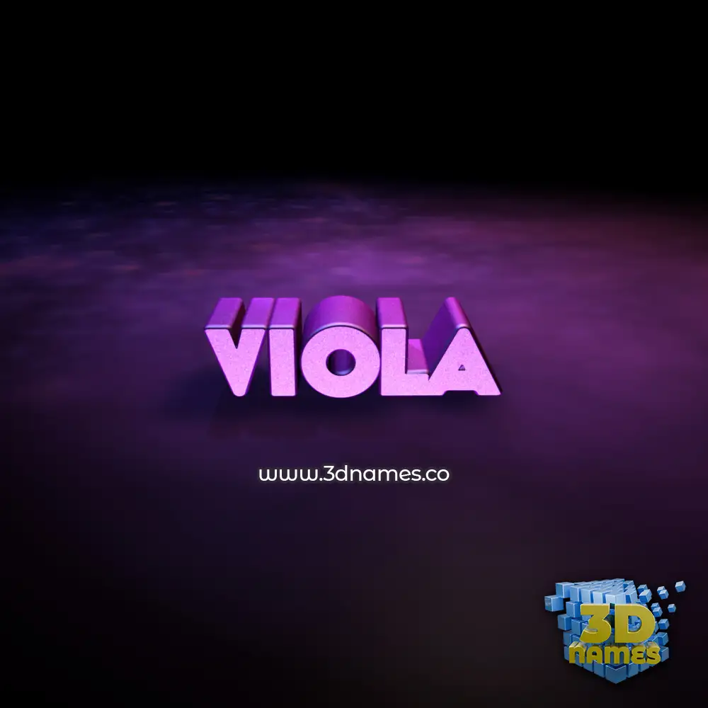 viola in Big Purple style - 3D name wallpaper