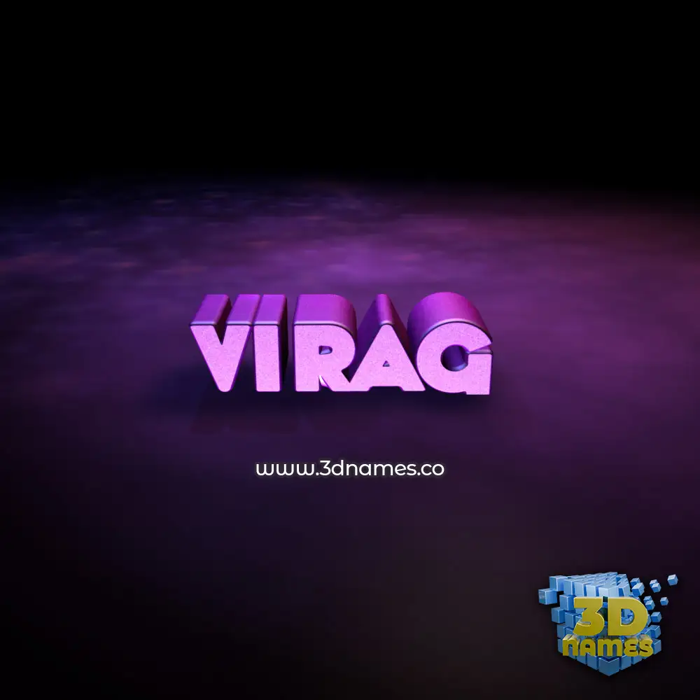 virag in Big Purple style - 3D name wallpaper