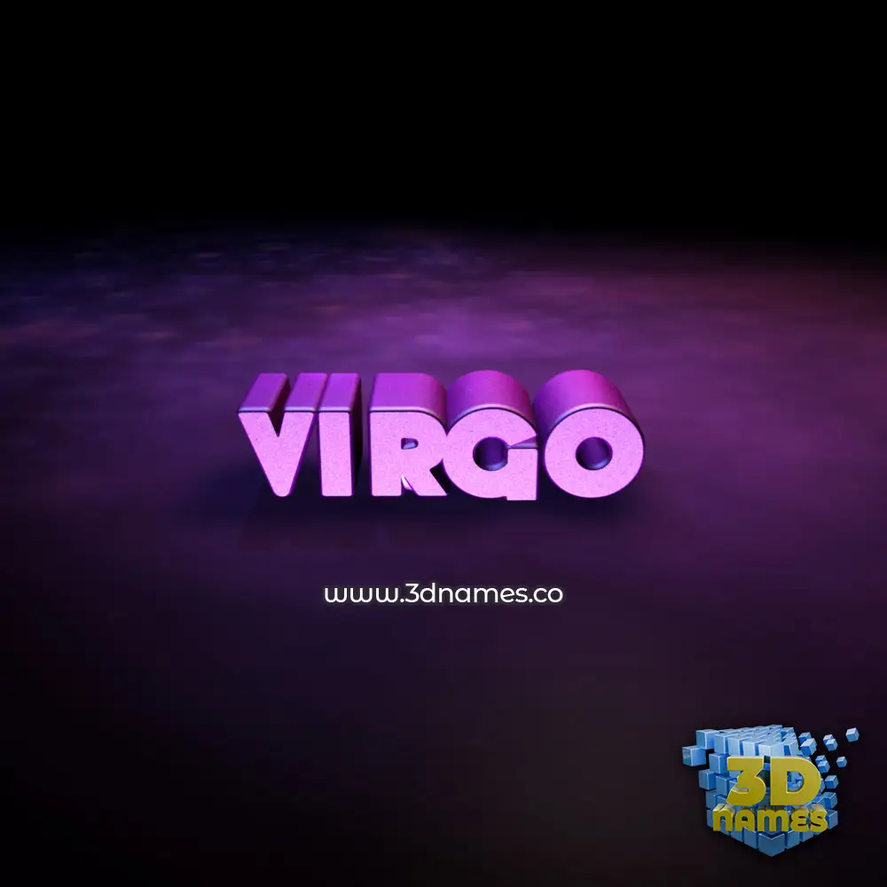 virgo in Big Purple style - 3D name wallpaper