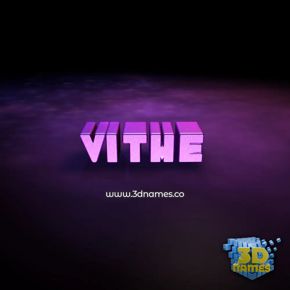 vithe in Big Purple style - 3D name wallpaper