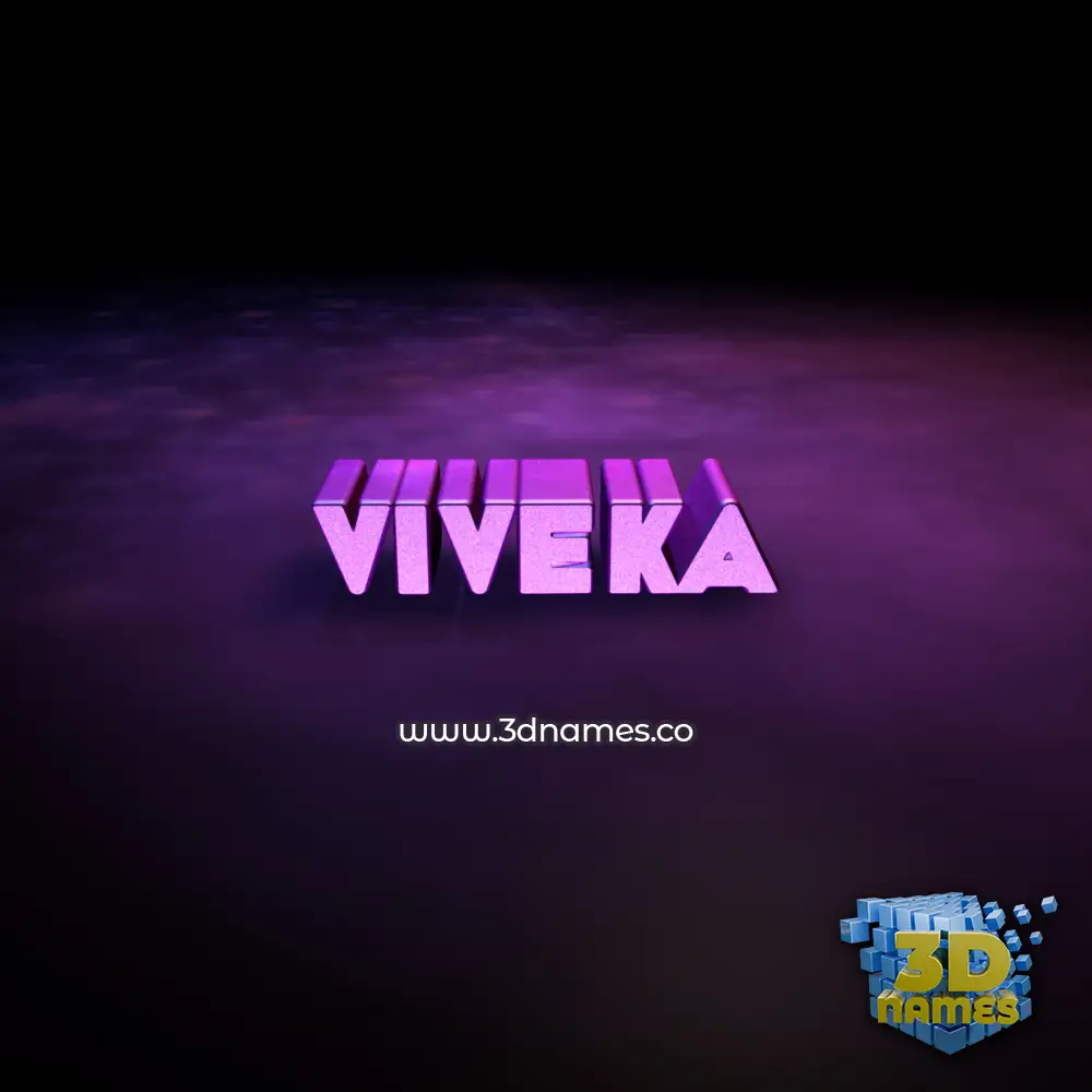 viveka in Big Purple style - 3D name wallpaper