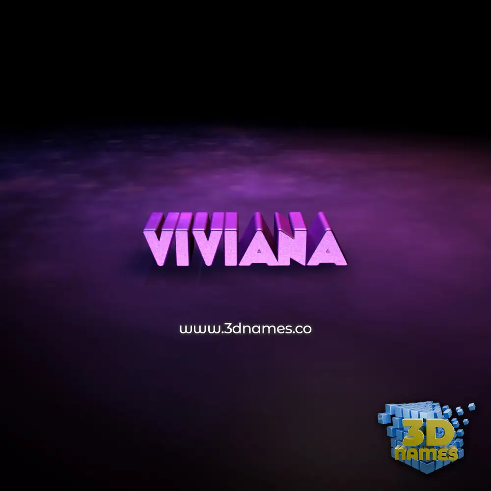 viviana in Big Purple style - 3D name wallpaper