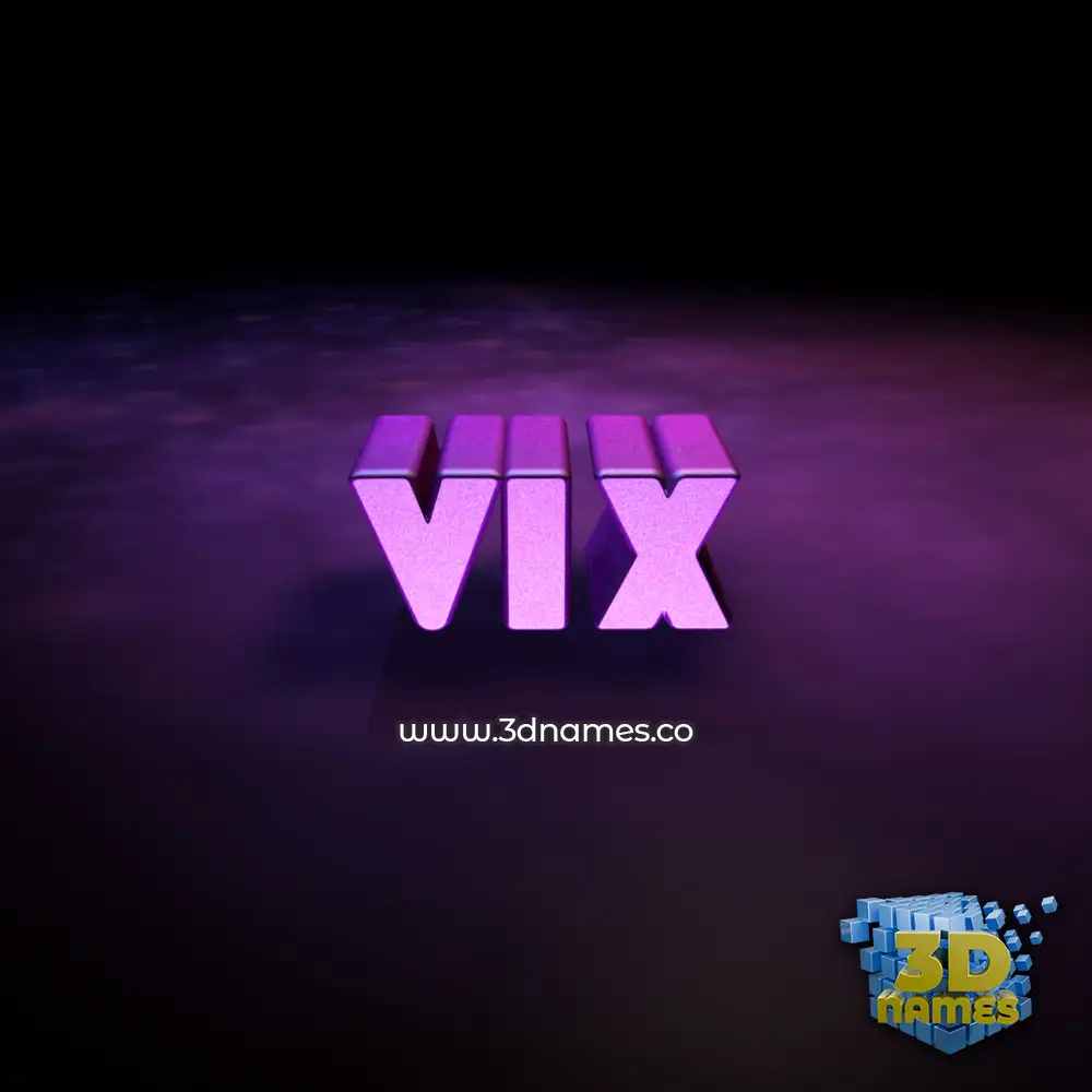 vix in Big Purple style - 3D name wallpaper