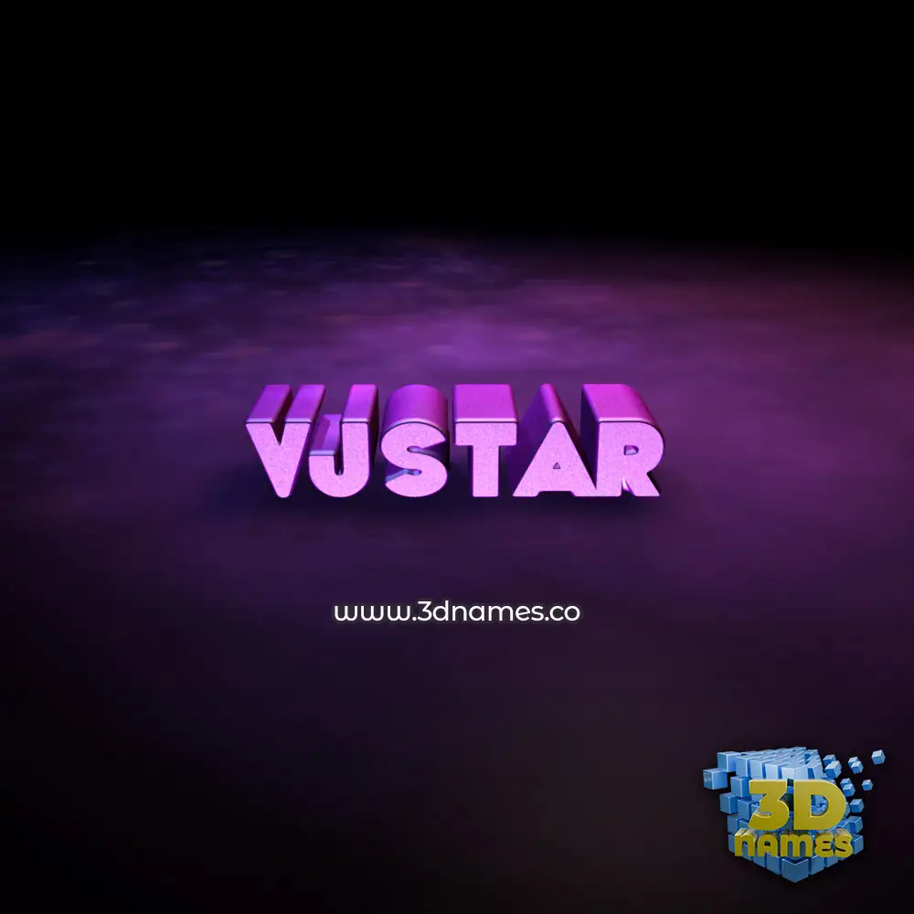 vjstar in Big Purple style - 3D name wallpaper