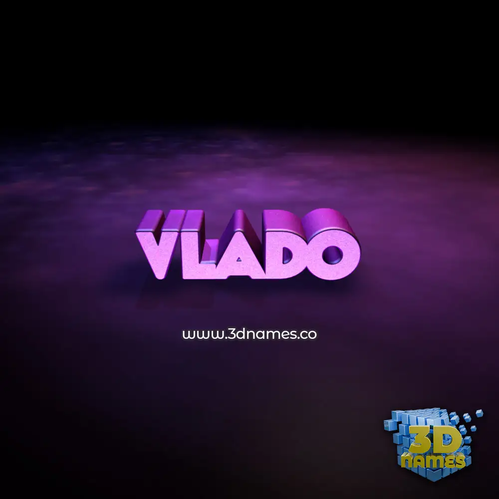 vlado in Big Purple style - 3D name wallpaper