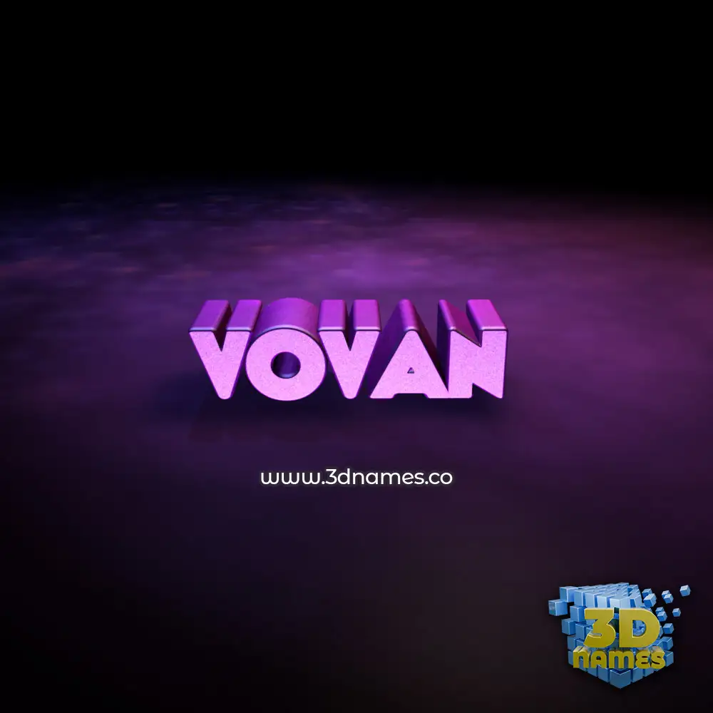 vovan in Big Purple style - 3D name wallpaper
