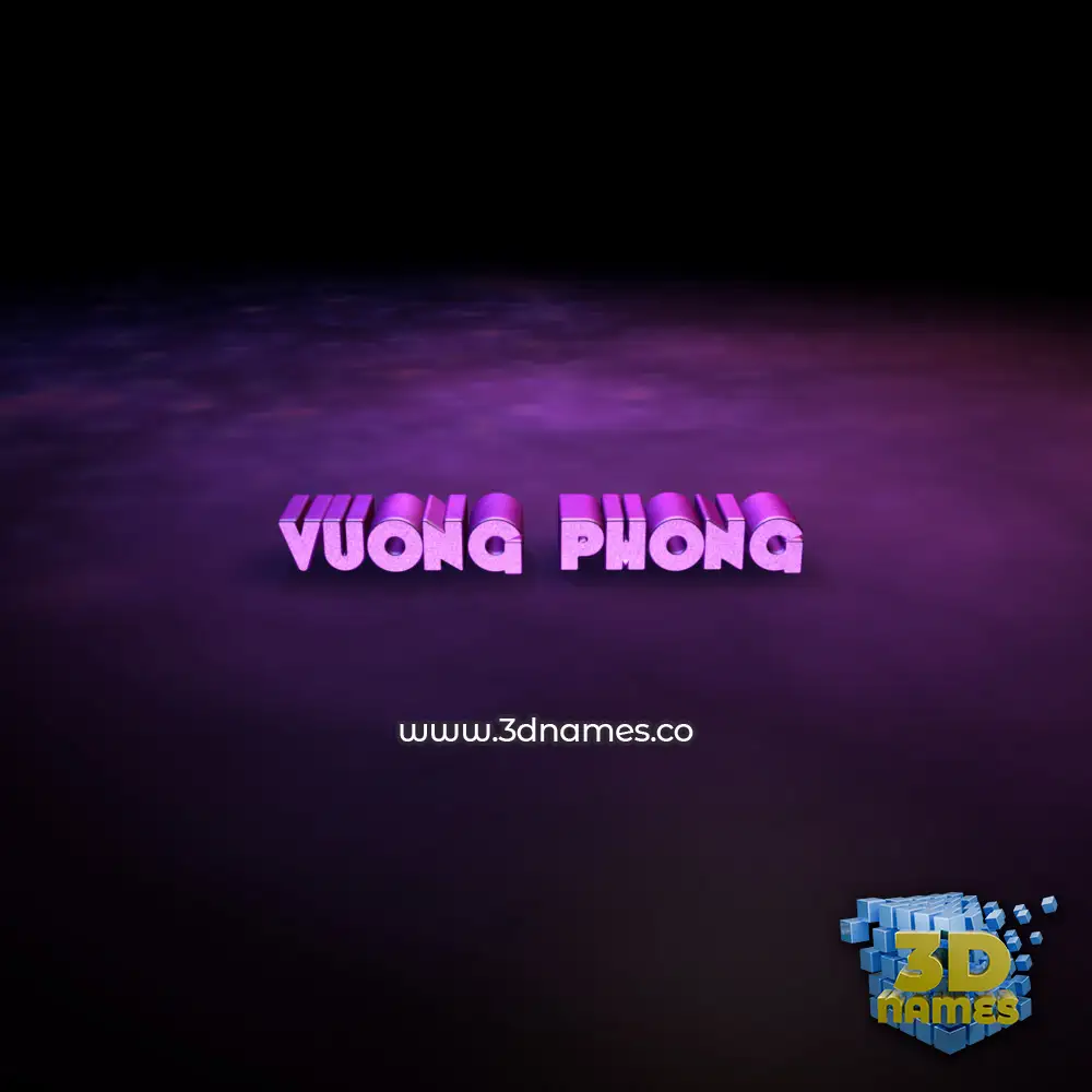 vuong phong in Big Purple style - 3D name wallpaper