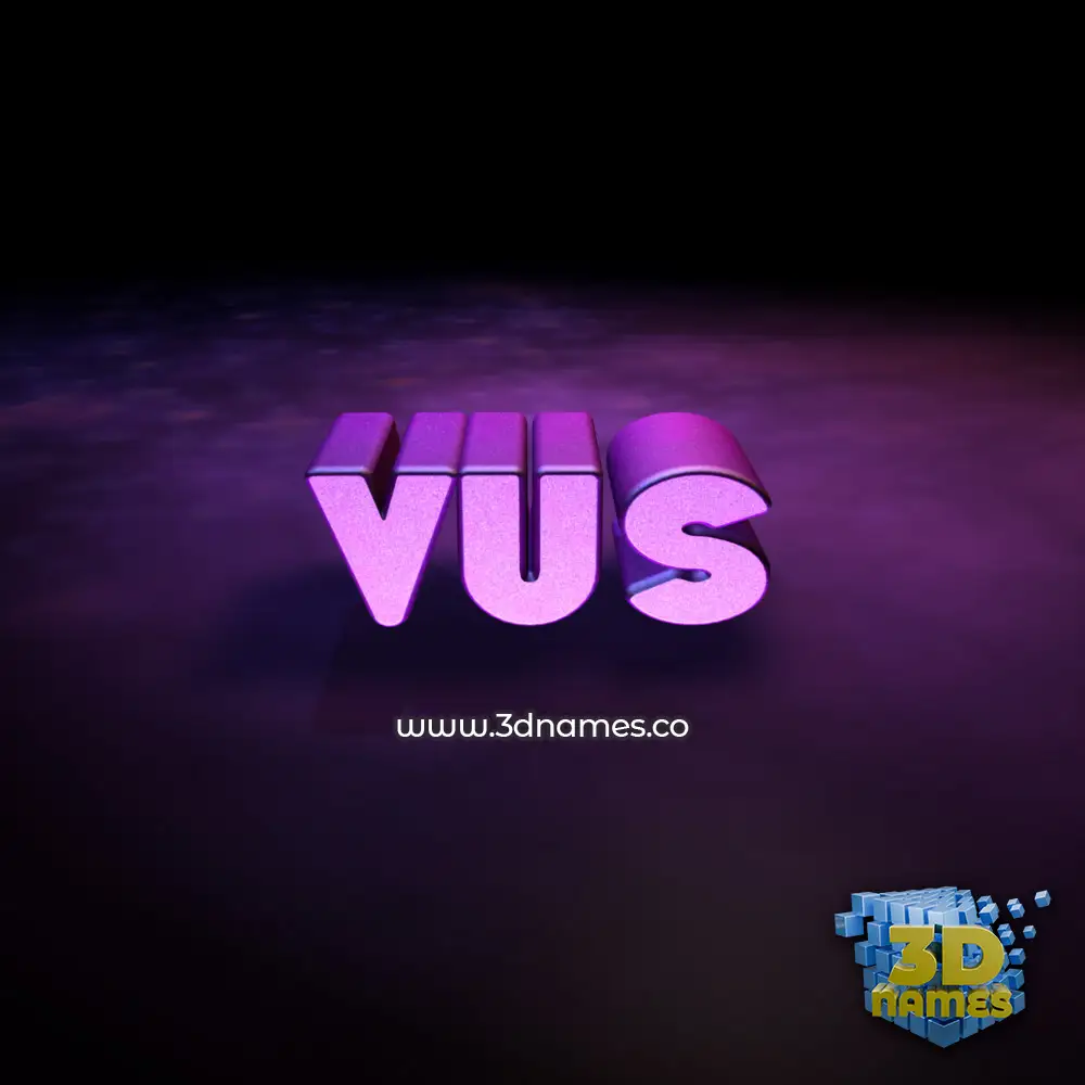 vus in Big Purple style - 3D name wallpaper