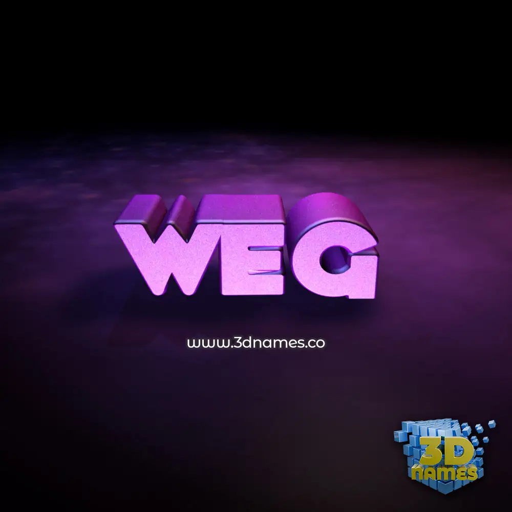 weg in Big Purple style - 3D name wallpaper