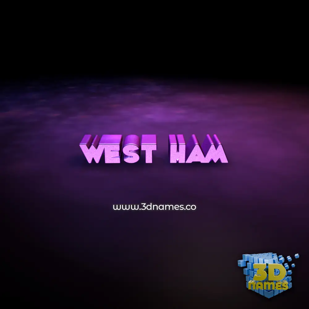 west ham in Big Purple style - 3D name wallpaper