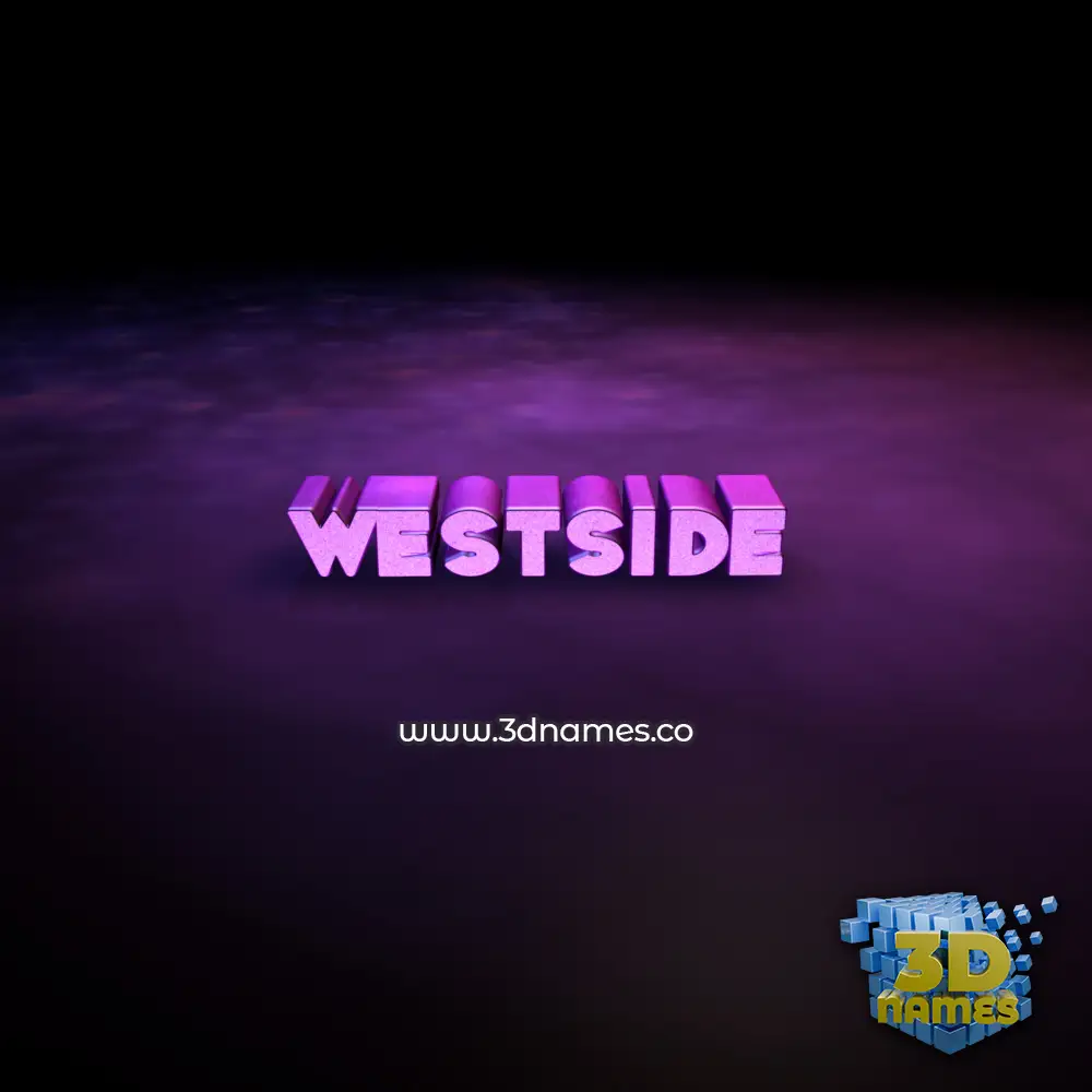 westside in Big Purple style - 3D name wallpaper