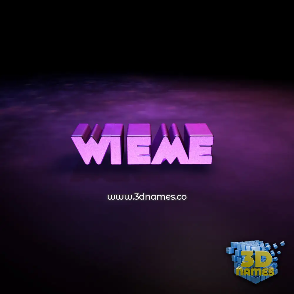 wieme in Big Purple style - 3D name wallpaper