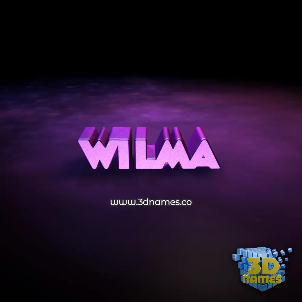 wilma in Big Purple style - 3D name wallpaper