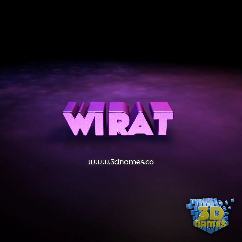 wirat in Big Purple style - 3D name wallpaper