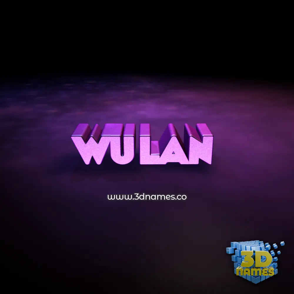 wulan in Big Purple style - 3D name wallpaper