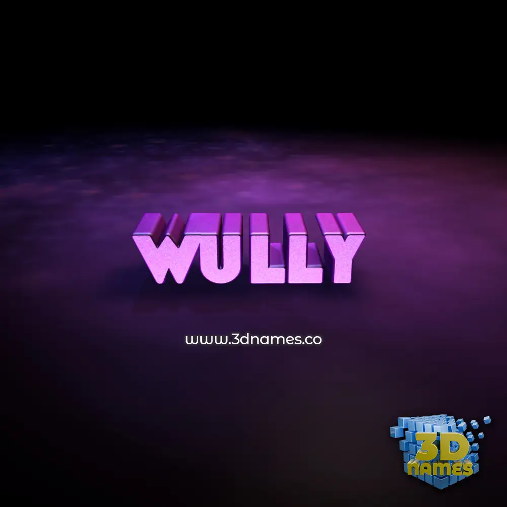 wully in Big Purple style - 3D name wallpaper