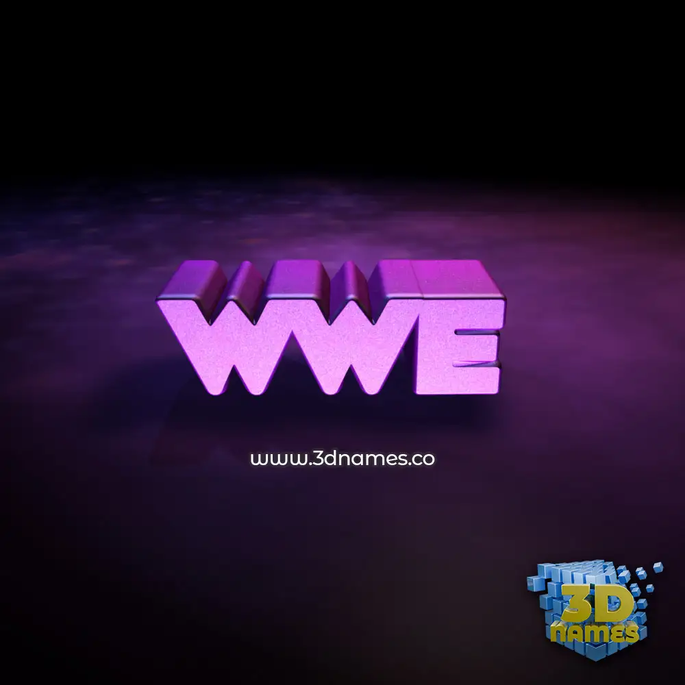 wwe in Big Purple style - 3D name wallpaper