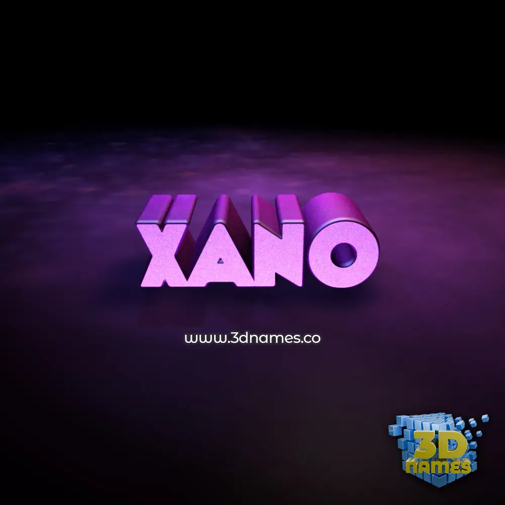 xano in Big Purple style - 3D name wallpaper